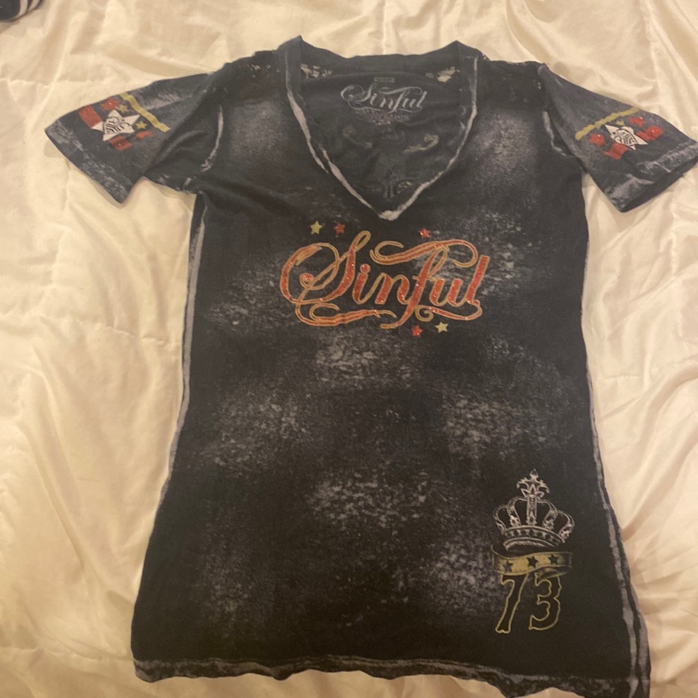 Lightly used Sinful by affliction Tee